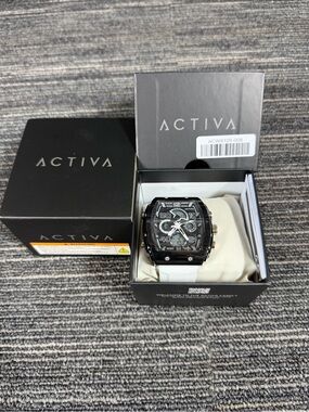 Ativa x Invicta Digital Essentials 45mm White Chronograph Watch Silicone Band